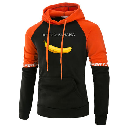 Dolce & Banana Druck männer Sweatshirt Mode Beiläufige Hoodies Herbst Lose Pullover Tops Tasche