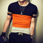 Sommer Mode männer T Shirt Casual Patchwork Kurzarm T Shirt