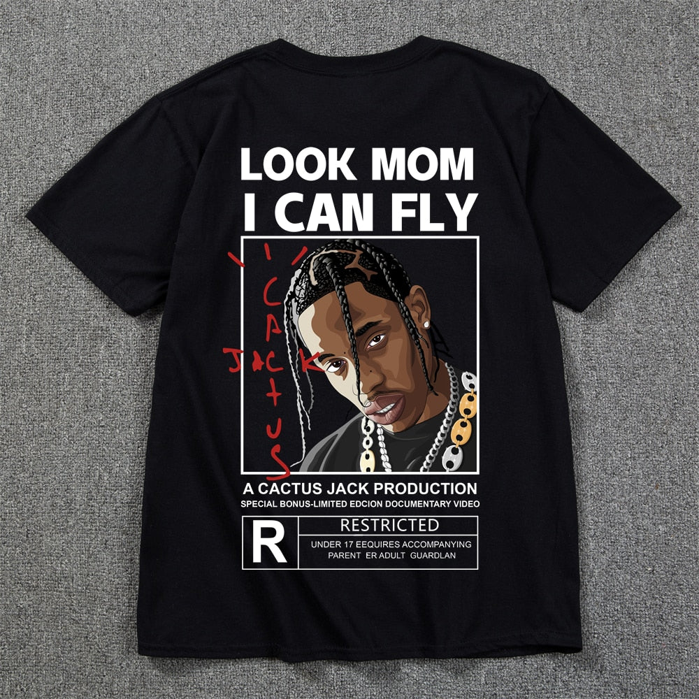 Mode Hip Hop Männer T-shirt Tour Kurzarm KAKTUS JACK Print Kanye West Grundlegende Paar Lose Kurzarm T-Shirt