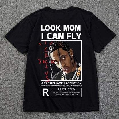 Mode Hip Hop Männer T-shirt Tour Kurzarm KAKTUS JACK Print Kanye West Grundlegende Paar Lose Kurzarm T-Shirt