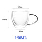 1-6PCS 80-450ML Wärme Beständig Doppel Wand Tee Glas Tasse Bier Kaffee Handgemachte Kreative Kalt getränke Transparent Drink Set