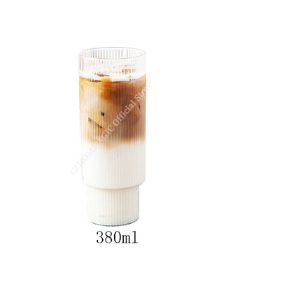 6/4/2/1pcs amerikanische Kaffeetasse hitze beständige Glas becher transparente Tee becher Wasser becher zum Trinken von Milch Beertea Saft becher