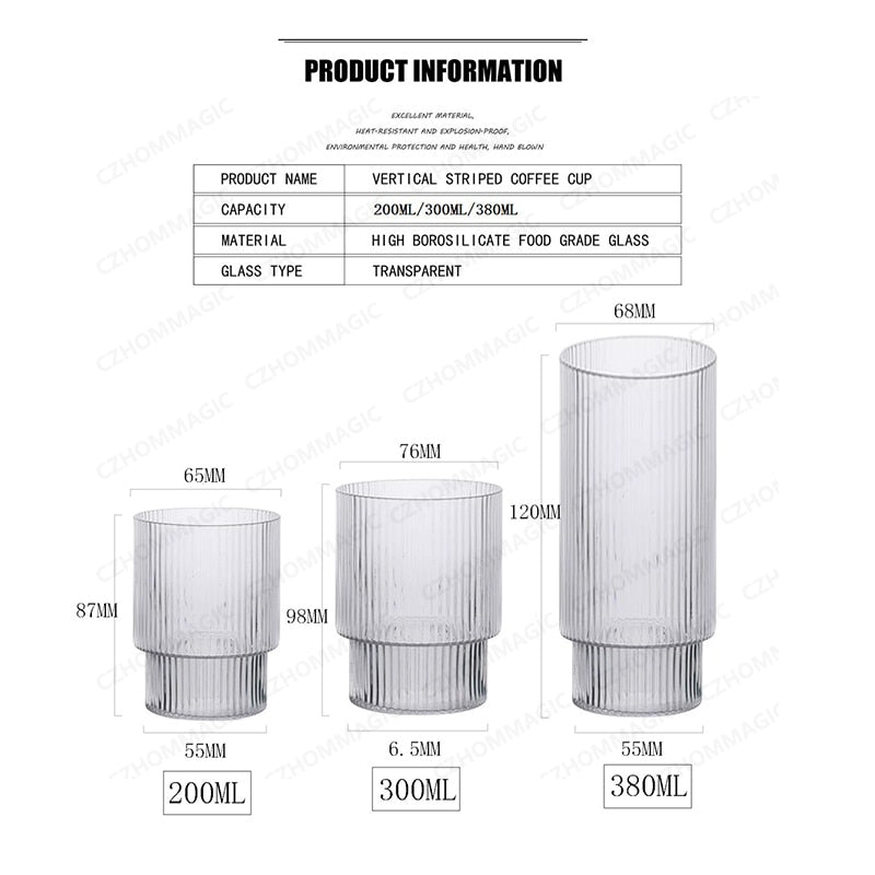 6/4/2/1pcs amerikanische Kaffeetasse hitze beständige Glas becher transparente Tee becher Wasser becher zum Trinken von Milch Beertea Saft becher