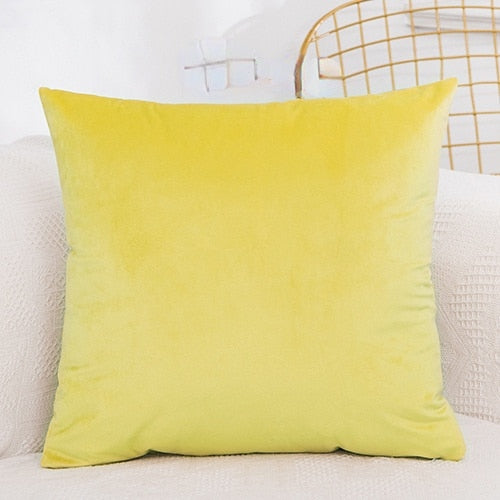 Cushion Soft Velvet Pillow Covers Home Decor for Sofa Seat Chair Car Pillowcase Pink Beige Cushion Covers