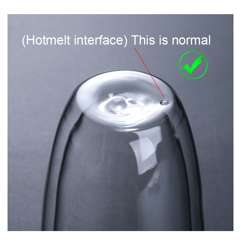 1-6PCS 80-450ML Wärme Beständig Doppel Wand Tee Glas Tasse Bier Kaffee Handgemachte Kreative Kalt getränke Transparent Drink Set