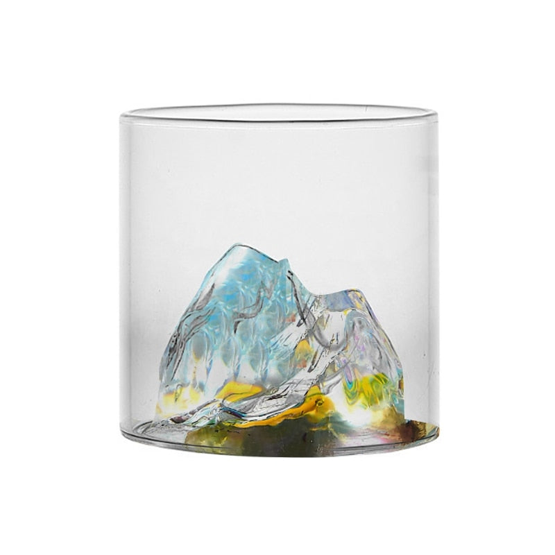 Japanische Glas Tasse 3d Berg Wasser Glas Gletscher Becher Tasse Glas Fuji Kunstwerk Geschenk  Flasche Trink geschirr heiß