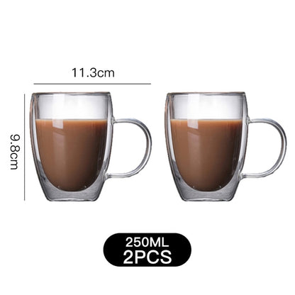 1-6 stücke Wärme Beständig Glas Becher Doppel Wand Hohe Borosilikat Kaffee Tasse Milch Zitrone Saft Bier Tasse Bar drink Kreativität Geschenk