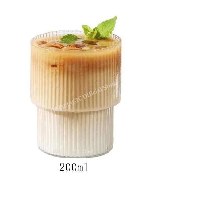 6/4/2/1pcs amerikanische Kaffeetasse hitze beständige Glas becher transparente Tee becher Wasser becher zum Trinken von Milch Beertea Saft becher