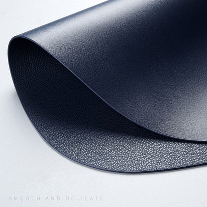 Placemat Table Mat Tableware Pad PU Leather Waterproof Heat Insulation Non-Slip Placemat Soft Black Brown Washable Bowl Coaster