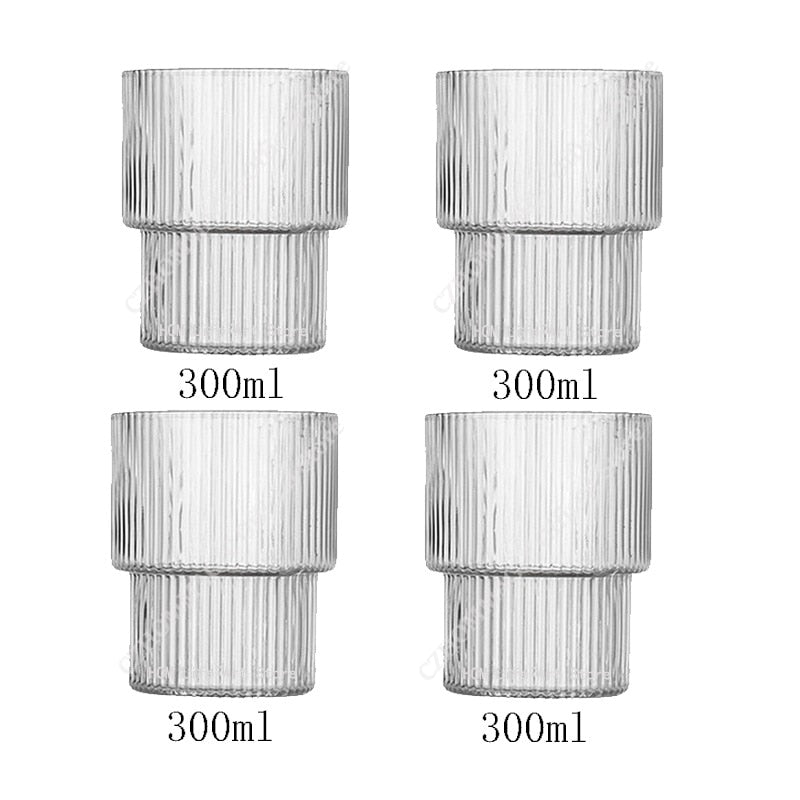 6/4/2/1pcs amerikanische Kaffeetasse hitze beständige Glas becher transparente Tee becher Wasser becher zum Trinken von Milch Beertea Saft becher