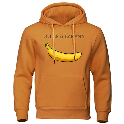 Dolce & Banana Druck männer Sweatshirt Mode Beiläufige Hoodies Herbst Lose Pullover Tops Tasche