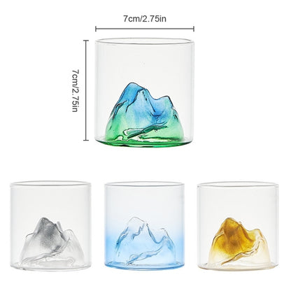 Japanische Glas Tasse 3d Berg Wasser Glas Gletscher Becher Tasse Glas Fuji Kunstwerk Geschenk  Flasche Trink geschirr heiß