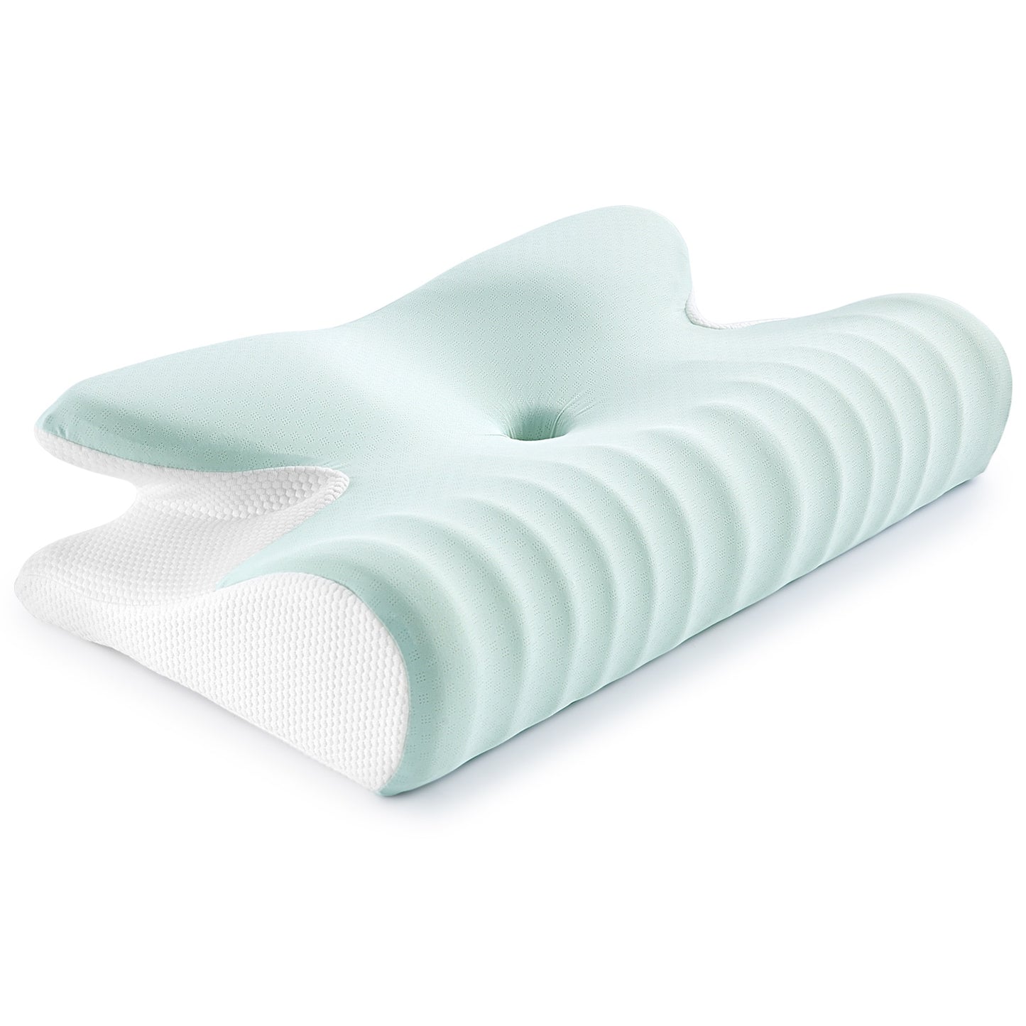 Fuloon Contour Memory-Foam Nackenkissen Ergonomische Orthopädische Hals Schmerzen Kissen für Seite Zurück Magen Sleeper Förderunterricht Kissen