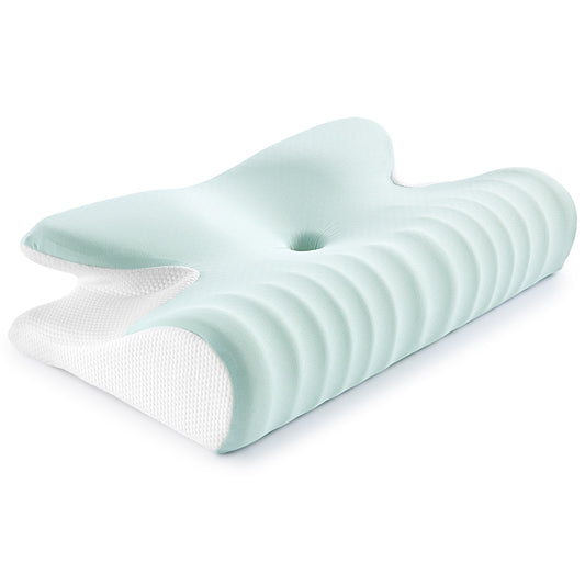 Fuloon Contour Memory-Foam Nackenkissen Ergonomische Orthopädische Hals Schmerzen Kissen für Seite Zurück Magen Sleeper Förderunterricht Kissen