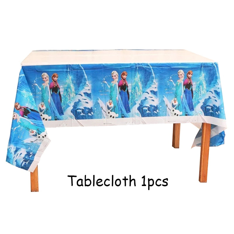 Gefroren Anna Elsa Prinzessin Geburtstags feier Dekorationen Kinder Einweg geschirr Teller Tassen Servietten Luftballons Baby party Lieferungen