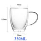 1-6PCS 80-450ML Wärme Beständig Doppel Wand Tee Glas Tasse Bier Kaffee Handgemachte Kreative Kalt getränke Transparent Drink Set