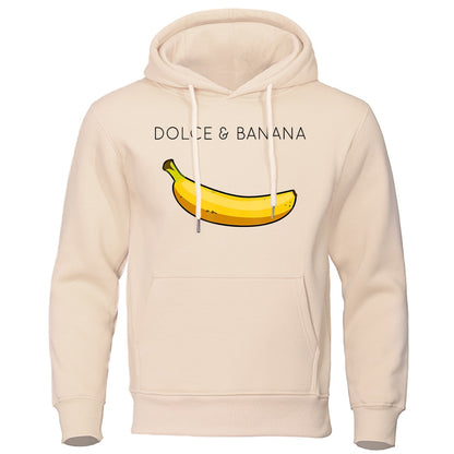 Dolce & Banana Druck männer Sweatshirt Mode Beiläufige Hoodies Herbst Lose Pullover Tops Tasche
