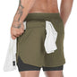 Lauf Camo Shorts Männer 2 In 1 Doppel-deck Quick Dry GYM