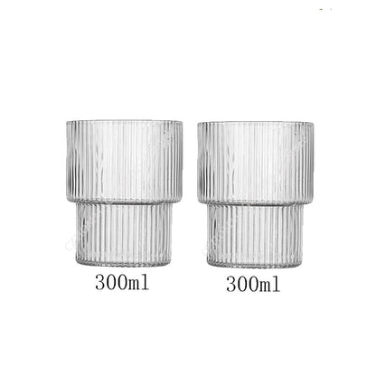 6/4/2/1pcs amerikanische Kaffeetasse hitze beständige Glas becher transparente Tee becher Wasser becher zum Trinken von Milch Beertea Saft becher