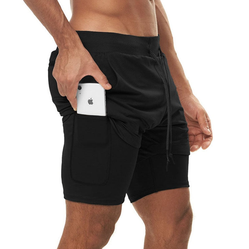 Lauf Camo Shorts Männer 2 In 1 Doppel-deck Quick Dry GYM