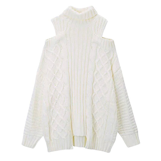 Herbst Winter Koreanischen Stil Frauen Rollkragen Gestrickte Pullover