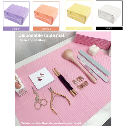 Foldable Nail Polish Disposable Hand Pillow Holder Tablecloth Lint Paper Pad Nails Art Cleaning Hand Mat Napkin Manicure Tools