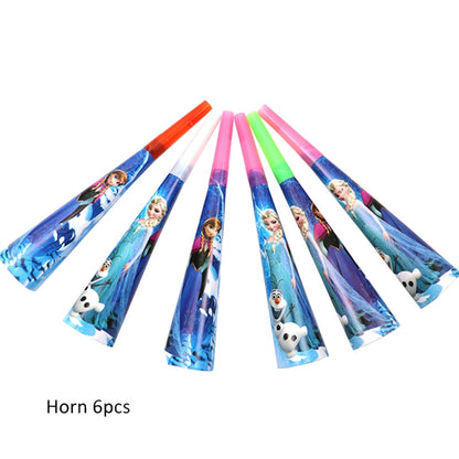 Gefroren Anna Elsa Prinzessin Geburtstags feier Dekorationen Kinder Einweg geschirr Teller Tassen Servietten Luftballons Baby party Lieferungen