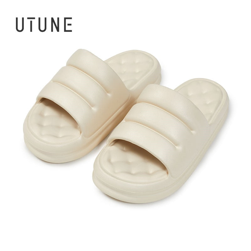 Mute EVA Sofa Slides Women Thick Sole Soft Slippers
