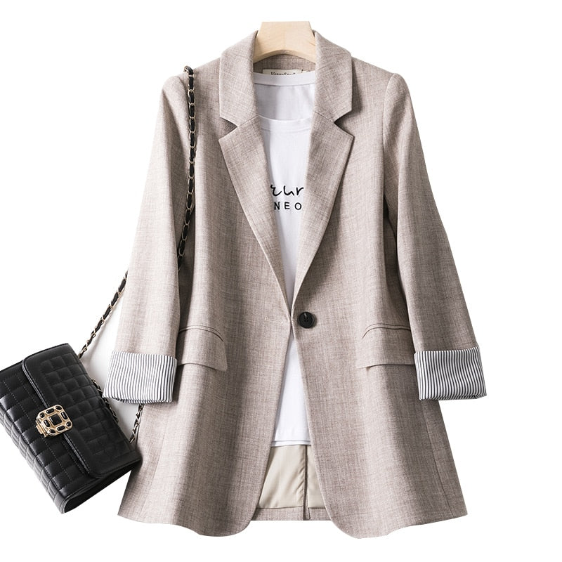 Damen Langarm Frühling Casual Blazer 2023New Mode Business