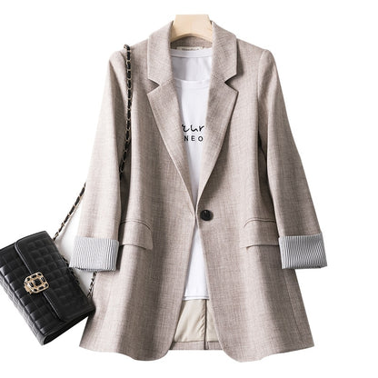 Damen Langarm Frühling Casual Blazer 2023New Mode Business