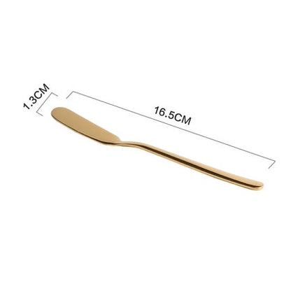 Neue Edelstahl Käse Dessert Marmelade Treuer Butter Messer Obst Gabel Westen Besteck Frühstück Werkzeug Geschirr