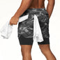 Lauf Camo Shorts Männer 2 In 1 Doppel-deck Quick Dry GYM