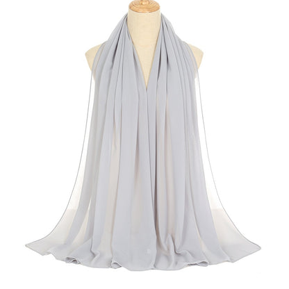 Muslimischer Chiffon Hijab Schal Frauen lange einfarbige Kopf wickel (180*70cm)