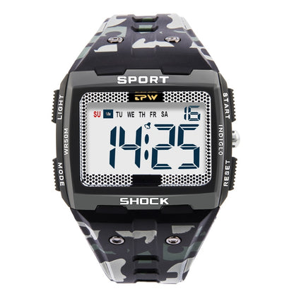 Big Numbers Full Size Digital Watch Easy to Read 5ATM Water Resistant