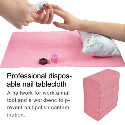 Foldable Nail Polish Disposable Hand Pillow Holder Tablecloth Lint Paper Pad Nails Art Cleaning Hand Mat Napkin Manicure Tools