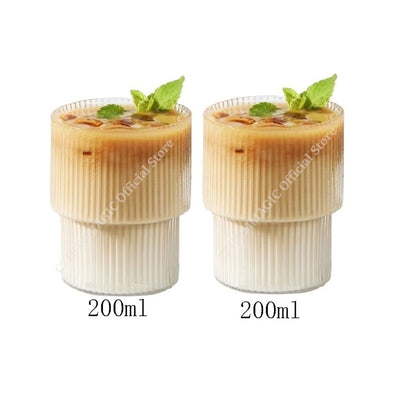 6/4/2/1pcs amerikanische Kaffeetasse hitze beständige Glas becher transparente Tee becher Wasser becher zum Trinken von Milch Beertea Saft becher