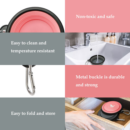 350ML/1000ML 1PC Faltbare Hund Schalen für Reise Hund Tragbare Wasser Schüssel