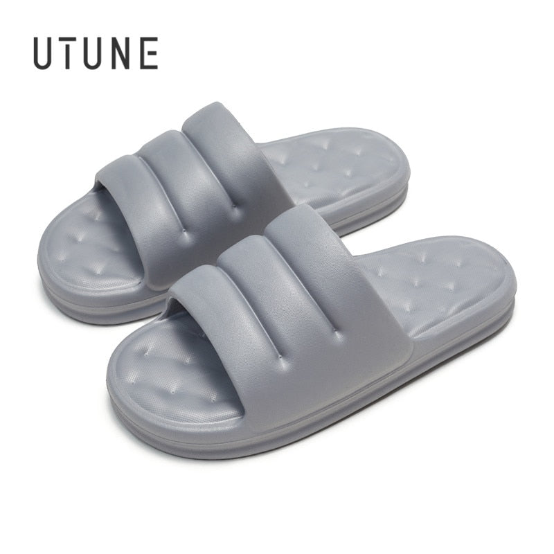 Mute EVA Sofa Slides Women Thick Sole Soft Slippers
