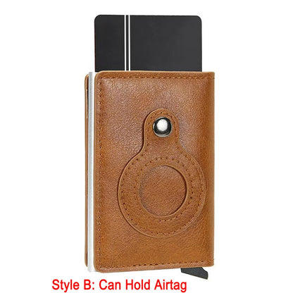 New Carbon Fiber For Apple Airtag Wallet Men Business ID Credit Card Holder Rfid Slim Anti Protect Airtag Slide Wallet Dropship