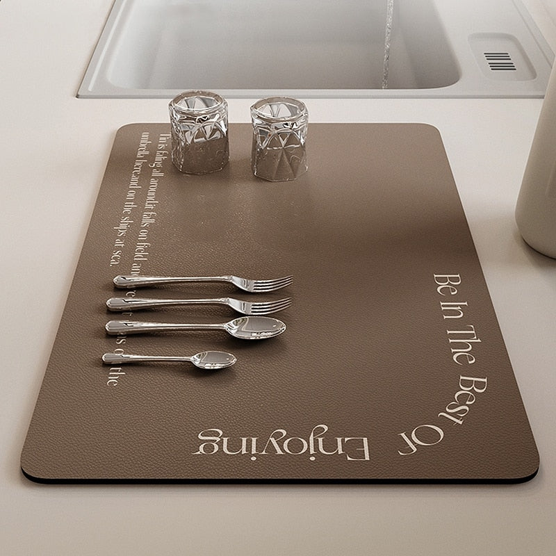 Tischset für Esstisch saugfähige Geschirr matten Geschirr trocknungs matte Abfluss kissen hitze beständige Arbeits platte Matte Heim dekoration