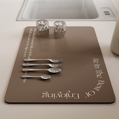 Tischset für Esstisch saugfähige Geschirr matten Geschirr trocknungs matte Abfluss kissen hitze beständige Arbeits platte Matte Heim dekoration