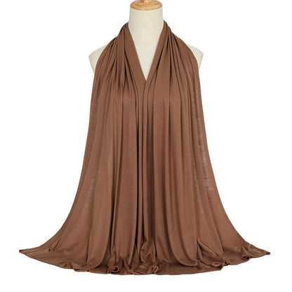 Ramadan Jersey Hijab Schal Für Muslimische Frauen Schal Stretchy Einfach Hijabs