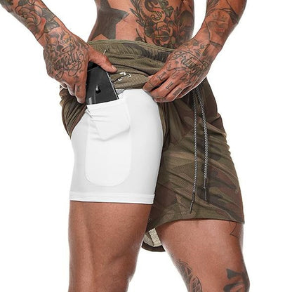 Sport Shorts Männer Sportswear Doppel-deck Laufhose