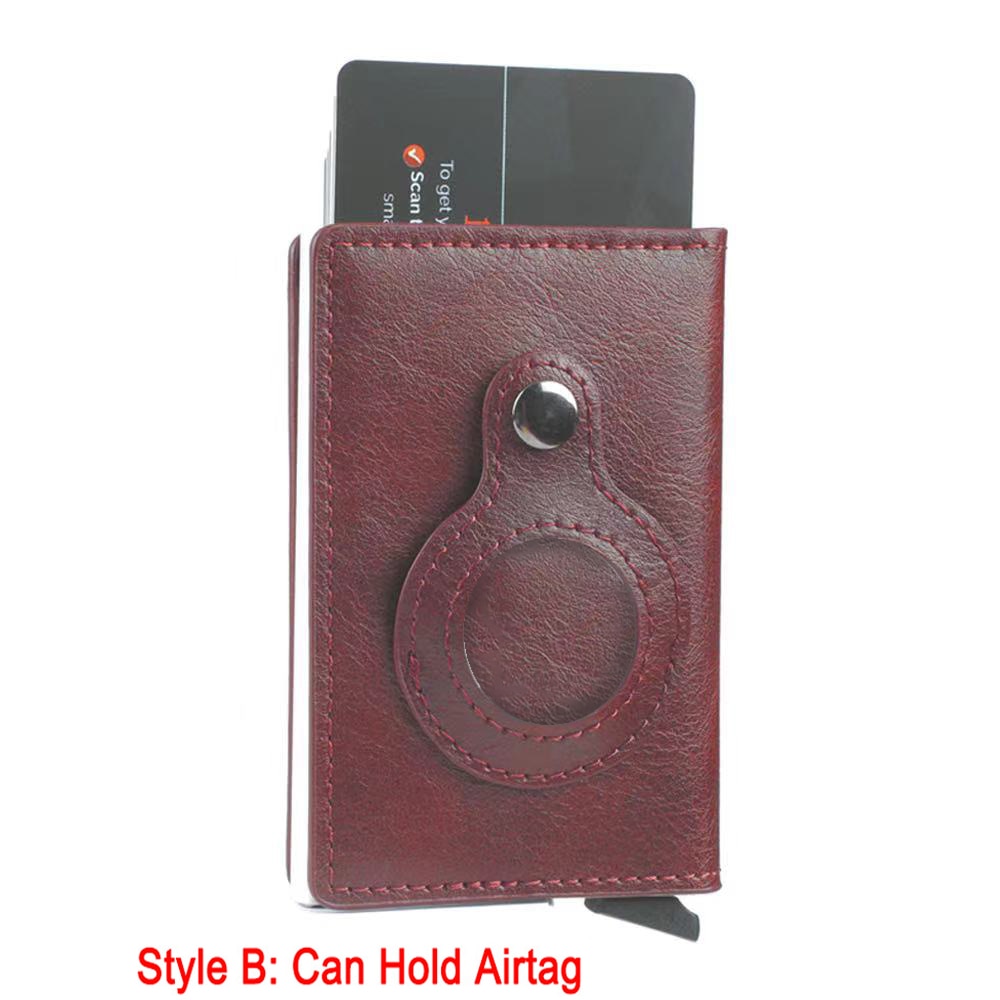 New Carbon Fiber For Apple Airtag Wallet Men Business ID Credit Card Holder Rfid Slim Anti Protect Airtag Slide Wallet Dropship