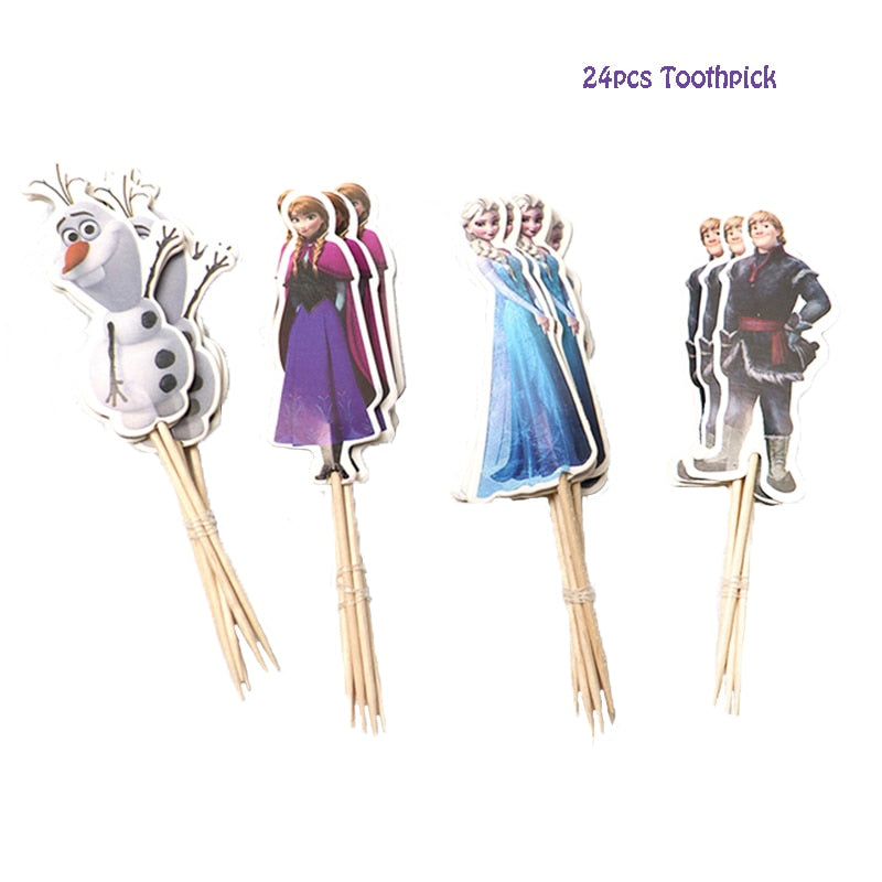 Gefroren Anna Elsa Prinzessin Geburtstags feier Dekorationen Kinder Einweg geschirr Teller Tassen Servietten Luftballons Baby party Lieferungen