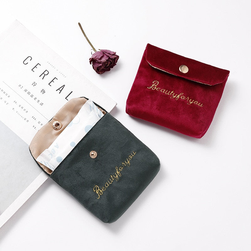 Serviette Sanitär Pad Beutel Frauen Mädchen Nette Handtuch Lagerung Tasche Geldbörse Lippenstift Kopfhörer Fall Sanitär Kreditkarte Halter Taschen