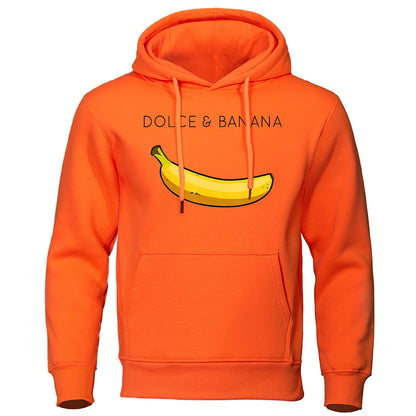 Dolce & Banana Druck männer Sweatshirt Mode Beiläufige Hoodies Herbst Lose Pullover Tops Tasche