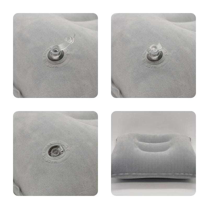 Aufblasbare Air Kissen Bett Schlafen Camping Kissen PVC Nylon Neck Bahre Rückenlehne Kissen für Reise Flugzeug Kopf Rest Unterstützung