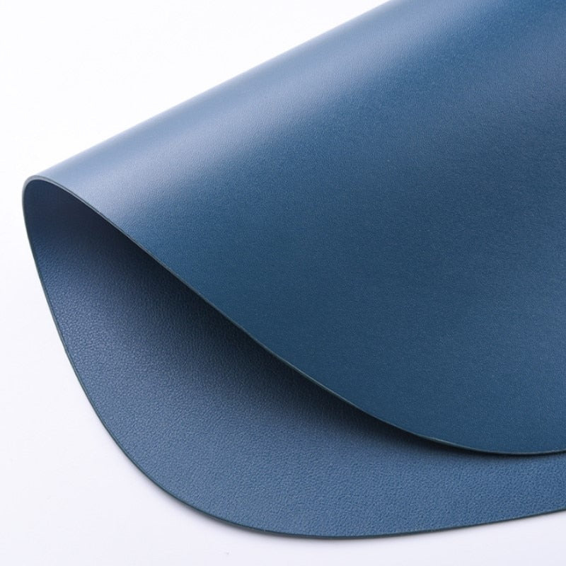 Inyahome PU Tischsets für Tisch Wasserdicht Nicht-Slip Isolierung Leder Ort Matten Set Nordic Stil Weihnachten Coaster Cup Matte