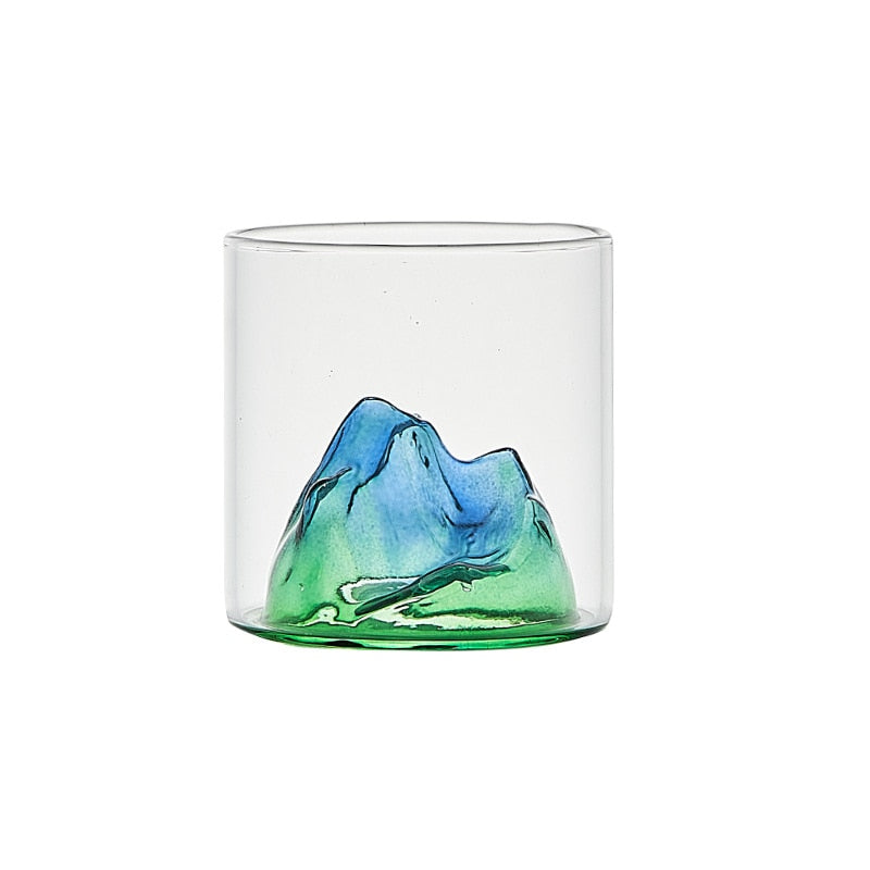 Japanische Glas Tasse 3d Berg Wasser Glas Gletscher Becher Tasse Glas Fuji Kunstwerk Geschenk  Flasche Trink geschirr heiß